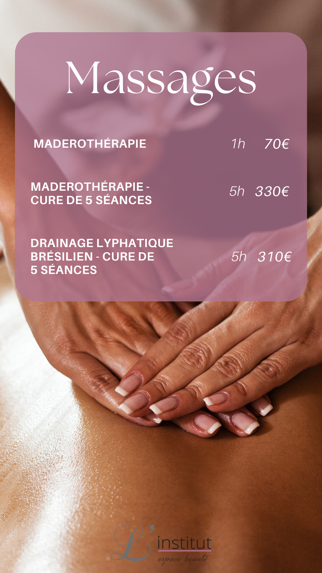 Tarifs institut de beauté — slide 17